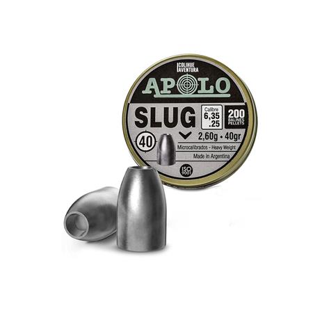 Caja Balines Slug 40Gr 6.35 X 200U Apolo