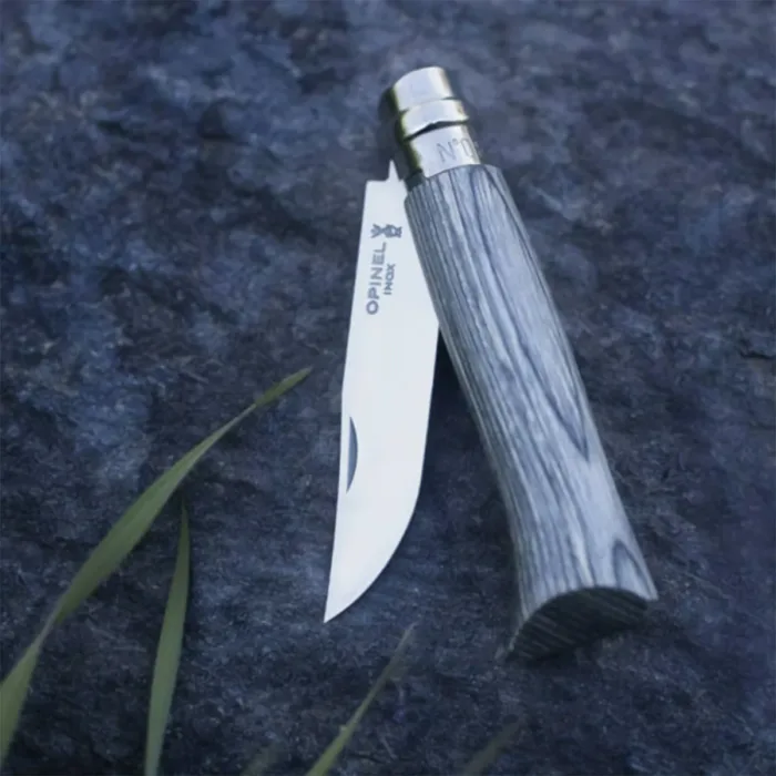 CORTAPLUMAS OPINEL N8 LAMINATED BIRCH GREY - Imagen 2