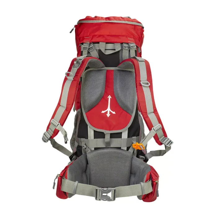 MOCHILA SPINIT TREKKER 55+5 ROJA 60L COBERTOR - Imagen 4