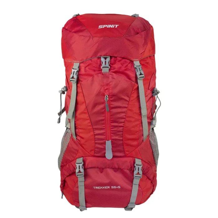 MOCHILA SPINIT TREKKER 55+5 ROJA 60L COBERTOR - Imagen 2