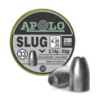 CAJA BALINES SLUG 33GR 6.35 X 200U APOLO