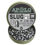 CAJA BALINES SLUG 33GR 6.35 X 200U APOLO - Imagen 2