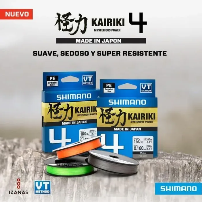 MULTIFILAMENTO SHIMANO KAIRIKI 4 20X150 NAR 0.200 - Imagen 2
