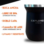 Mateador Apolo Explorer Mate 273ml – Negro - Imagen 4