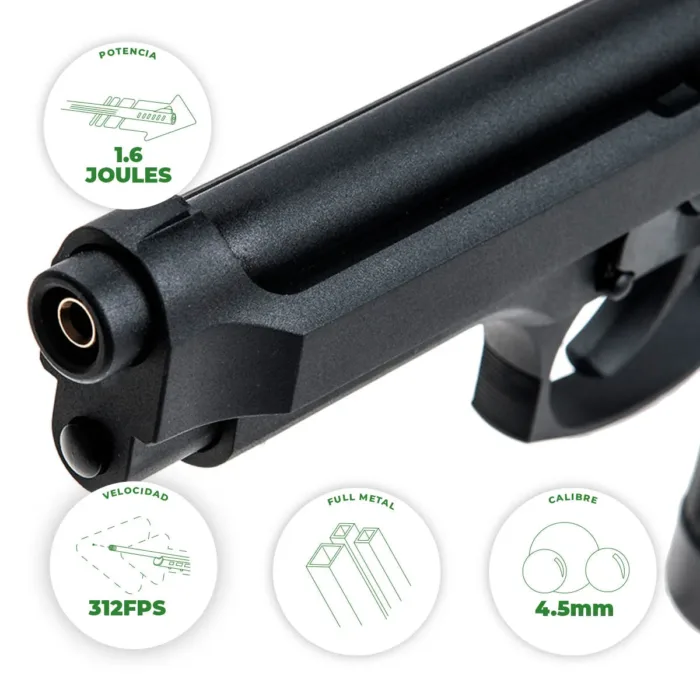 PISTOLA ASG Co2 MS 4.5MM X9CLASSIC 18526 - Imagen 3