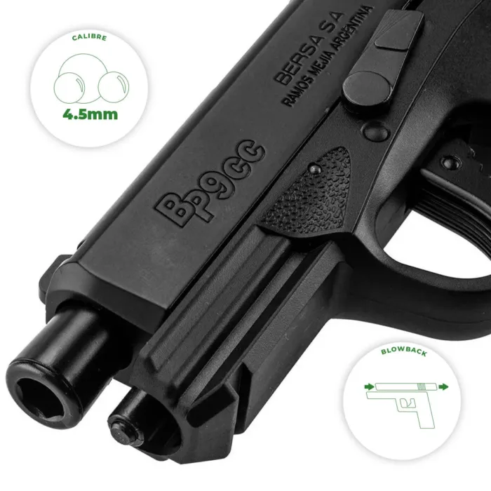 PISTOLA ASG Co2 BERSA BP9CC GBB 4.5MM 17301 - Imagen 4