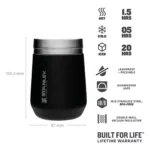 VASO STANLEY EVERYDAY CON TAPA 295ML NEGRO - Imagen 2