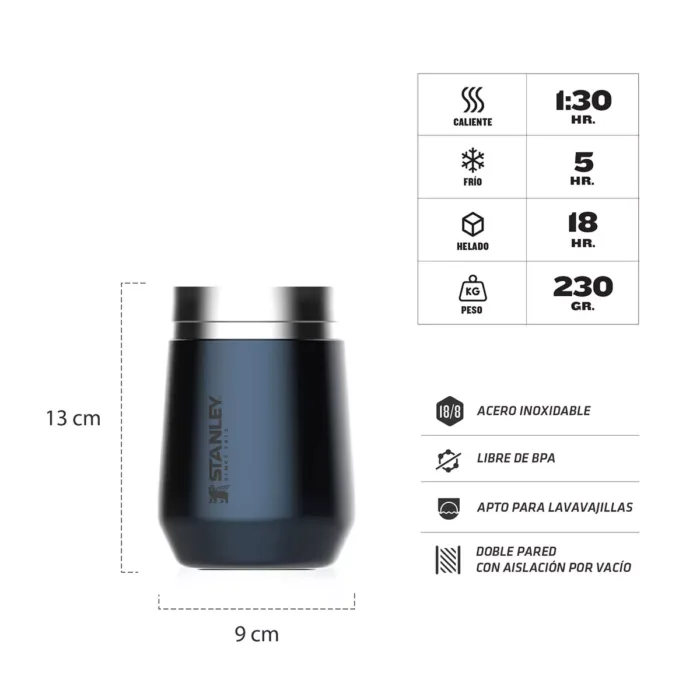 VASO STANLEY EVERYDAY CON TAPA 295ML NIGHTFALL - Imagen 2