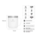 TAZA TERMICA STANLEY CAMP MUG 354ML POLAR - Imagen 2