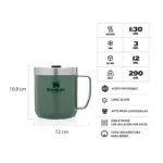 TAZA STANLEY 350ML VERDE - Imagen 2