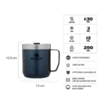 TAZA STANLEY 350ML AZUL - Imagen 2