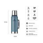 Termo Stanley Clasico Tapon Cebador 950ml – Azul - Imagen 3