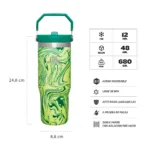 Botella Térmica Stanley Flip Straw 887ml – Azul - Imagen 2