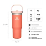 Botella Térmica Stanley Flip Straw 887ml – Azul - Imagen 6