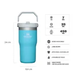 BOTELLA TERMICA STANLEY FLIP STRAW 591ML POOL - Imagen 2