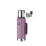 TERMO STANLEY CLASICO CON MANIJA Y TAPON CEBADOR 950ML LILAC