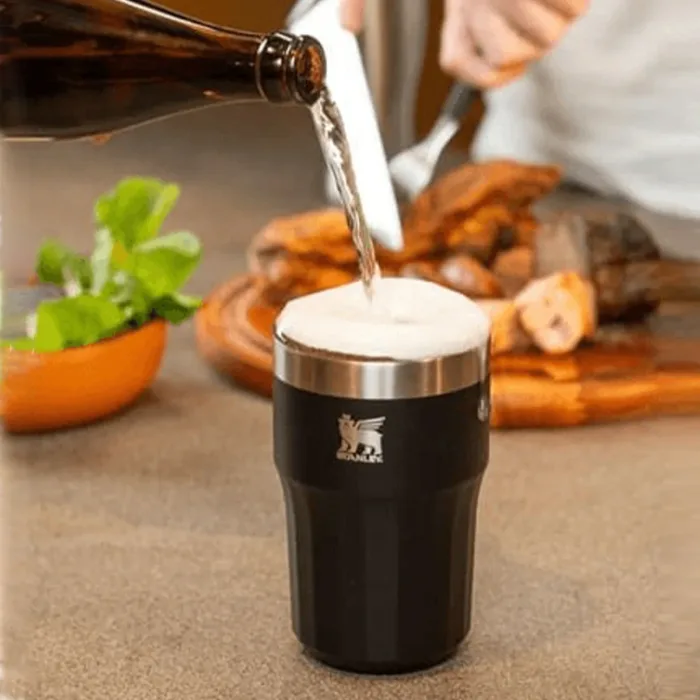 VASO DE CERVEZA STANLEY GOLDEN HOUR 408ML NEGRO - Imagen 2