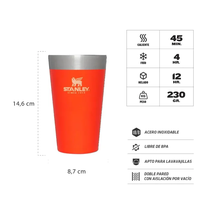 VASO STANLEY PINTA 473ML TIGERLILY - Imagen 3