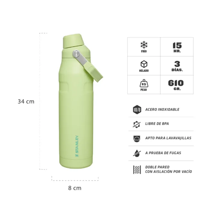 BOTELLA TERMICA STANLEY ICEFLOW AEROLIGHT 1LT CITRON - Imagen 4