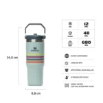 BOTELLA TERMICA STANLEY FLIP STRAW 887ML SEAFOAM - Imagen 4