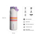 Botella Térmica Stanley Iceflow Flip Straw Azure Stripe 710m - Imagen 4