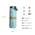 Botella Térmica Stanley Iceflow Flip Straw Azure Stripe 710m - Imagen 7