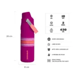 BOTELLA TERMICA STANLEY ICEFLOW AEROLIGHT 710ML FUCSIA STRIPE - Imagen 4