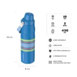 BOTELLA TERMICA STANLEY ICEFLOW AEROLIGHT 710ML AZURE STRIPE