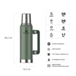TERMO STANLEY MATE SYSTEM 1.6LT VERDE - Imagen 3