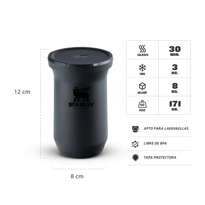 MATE STANLEY TERERE 200ML NEGRO 2.0 - Imagen 3