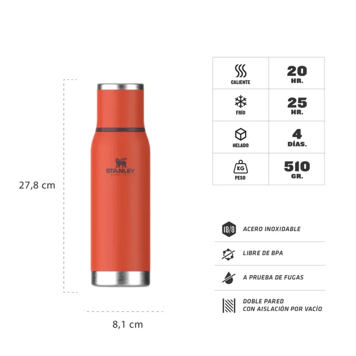 TERMO STANLEY ADVENTURE TO GO 750ML TIGERLILY - Imagen 3