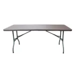 Mesa plegable para exterior símil madera/símil ratán