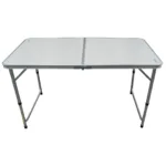 MESA PLEGABLE SPINIT 120X60X70 ALU+GRIS PLATA