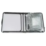 MESA PLEGABLE SPINIT ALU NEGRO+MAD OSCURA C/4 BANCOS ACERO - Imagen 5