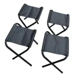 MESA PLEGABLE SPINIT ALU NEGRO+MAD OSCURA C/4 BANCOS ACERO - Imagen 4