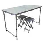 MESA CAMPING SPINIT ALU+GRIS PLATA C/2 BANCOS ALU - Imagen 2