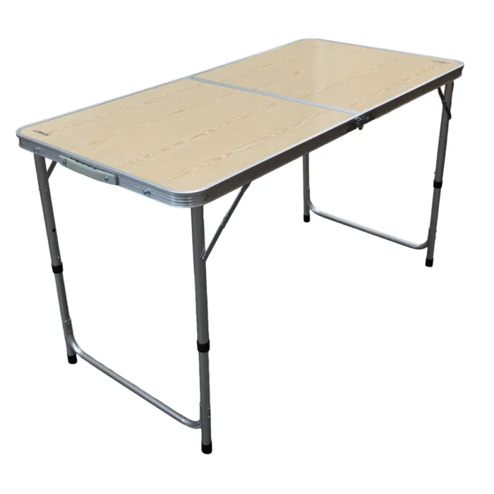 MESA PLEGABLE SPINIT 90X60X40-70 ALU+MAD CLARA - Imagen 2