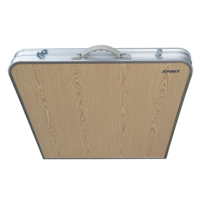 MESA PLEGABLE SPINIT 90X60X40-70 ALU+MAD CLARA - Imagen 5