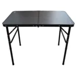 MESA PLEGABLE SPINIT 90X60X40-70 ALU NEGRO+MAD OSCURA - Imagen 5