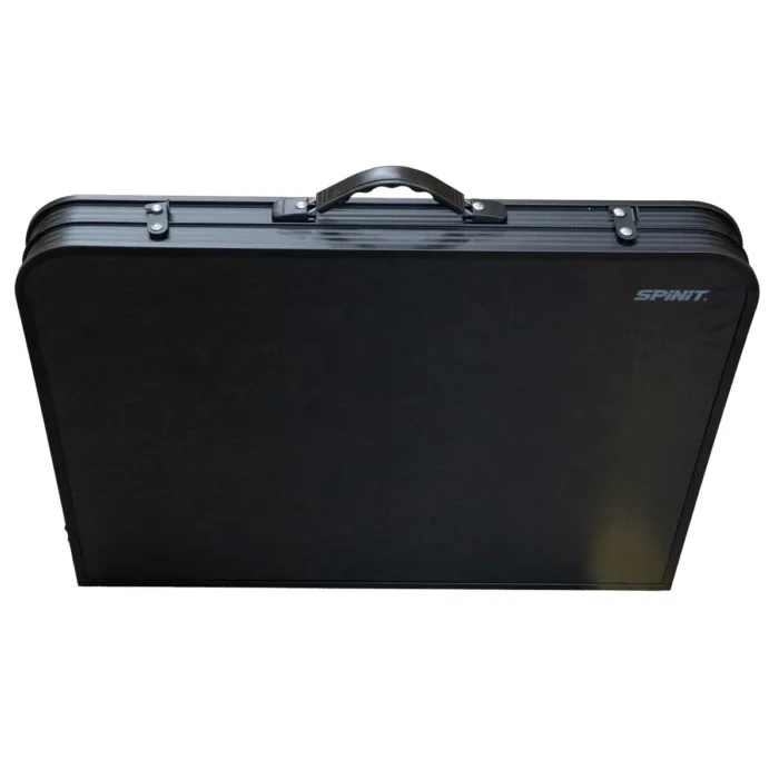Mesa plegable de aluminio alto regulable camping Negro/Bambú 90X60X40-70 cm - Imagen 9