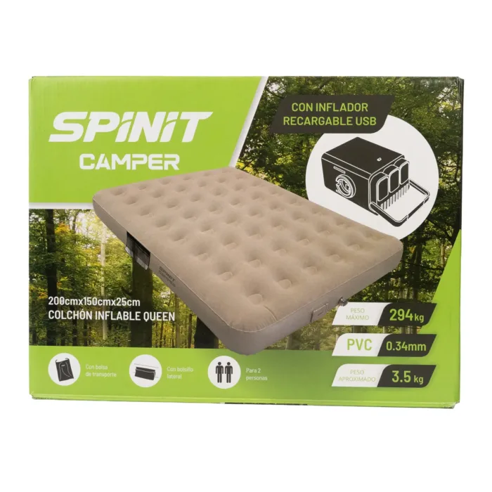 COLCHON SPINIT CAMPER QUEEN USB BEIGE - Imagen 10