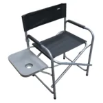 SILLON DIRECTOR SPINIT PLEGABLE ACERO NEGRO C/BANDEJA - Imagen 3