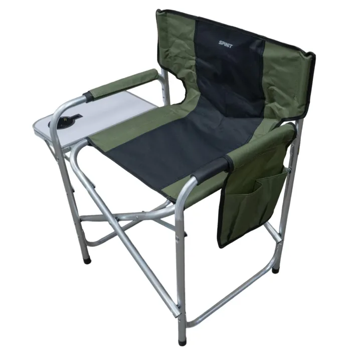 SILLON DIRECTOR SPINIT PLEGABLE C/BANDEJA ALUMINIO NEGRO VERDE - Imagen 5