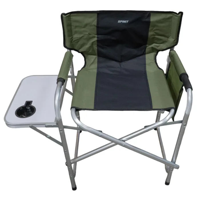 SILLON DIRECTOR SPINIT PLEGABLE C/BANDEJA ALUMINIO NEGRO VERDE - Imagen 2