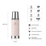 TERMO STANLEY MATE SYSTEM 800ML ROSE QUARTZ - Imagen 3