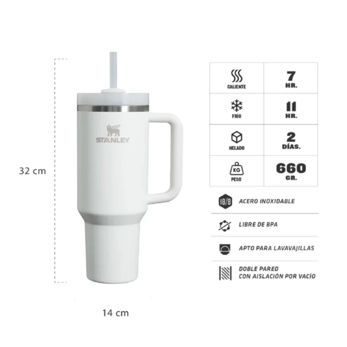 VASO STANLEY QUENCHER 2.0 FLOWSTATE 1.18L FROST - Imagen 2