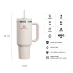 VASO STANLEY QUENCHER 2.0 FLOWSTATE 1.18L ROSE QUARTZ - Imagen 2