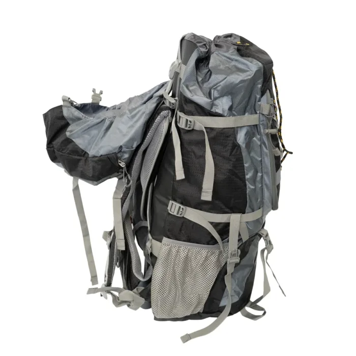 MOCHILA SPINIT TREKKER 65+5 NEGRA/GRIS 70L COBERTOR - Imagen 4