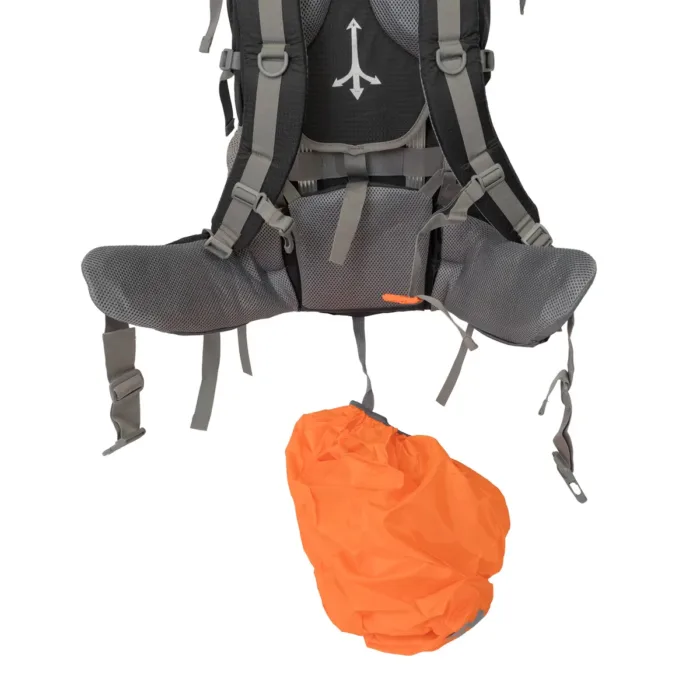 MOCHILA SPINIT TREKKER 65+5 NEGRA/GRIS 70L COBERTOR - Imagen 7