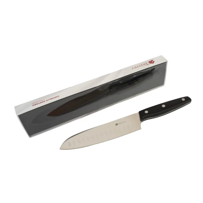 CUCHILLO TRENTO SANTOKU 7 PAKKA NEGRO - Imagen 2